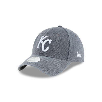 Kansas City Royals Gorra | New Era MLB Faded Denim 9twenty Adjustable Cap Mexico - Grises
